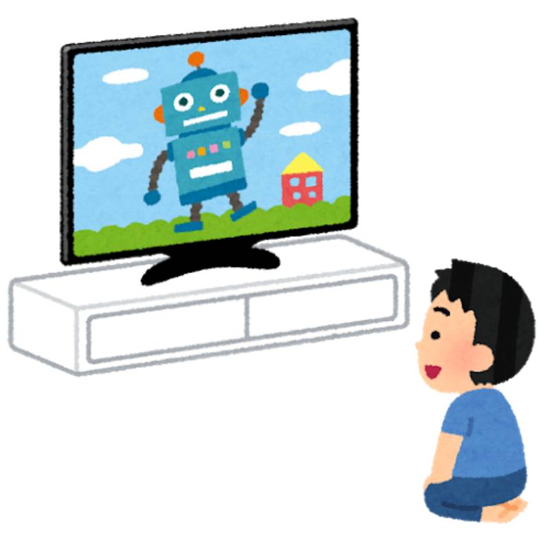 テレビを見る人の画像